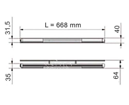 Des.lampe Stilo LED66,8cm