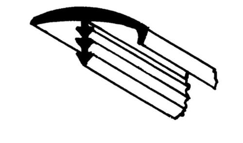 T-rand, eenzijdig met neus. Voor plaatdikte 15mm. -