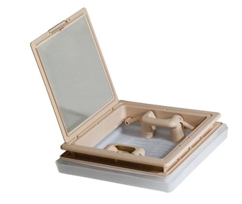 Roof hood with mosquito net 280 x 280 - frosted glass