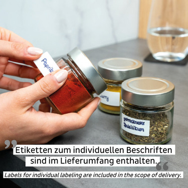 Feinkost-Magnetgläser BLACK & CLASSY - 125 ml