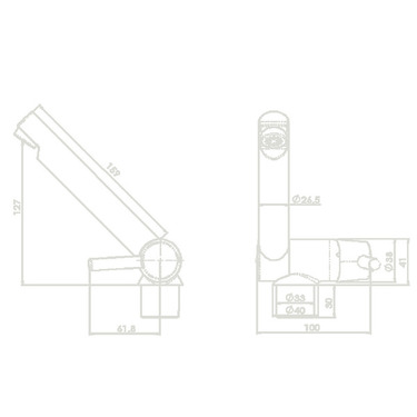 Single lever mixer TREND C - Short, straight spout