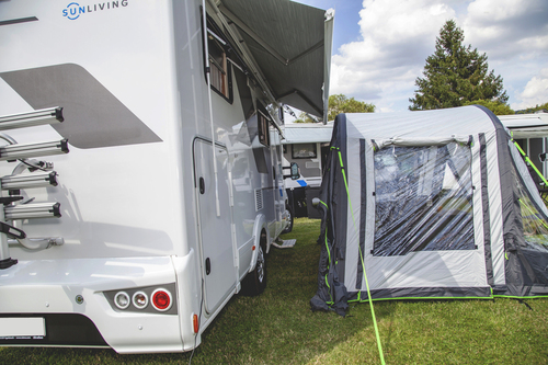 Puhallettava linja-auton markiisi TOUR BREEZE AIR - 3 asennuskorkeutta -