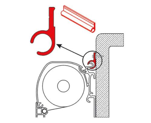 Piping rail alu 2,5m, screw-duct