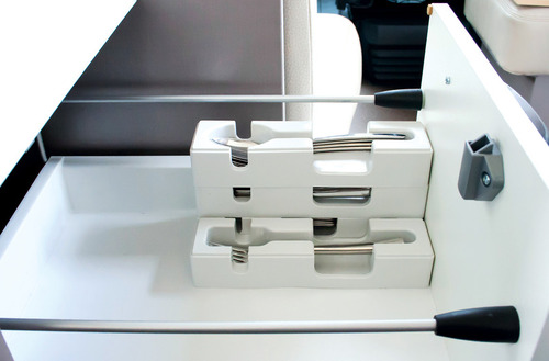 Purvario Besteckeinsatz 4-tlg., stapelbar, Kunststoff, weiß