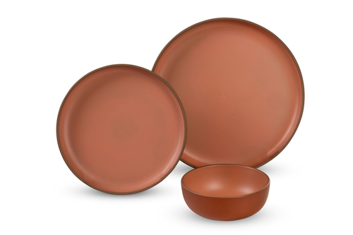 CAMP4 MALMÖ Geschirrsets aus rPET für 2 Personen Farbe: Terrakotta