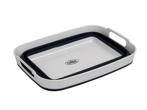 Sammenklappelig vaskeskål - grå/hvid