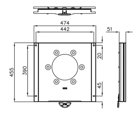 Rotary consoles driver or passenger side for Ford Transit from 2014