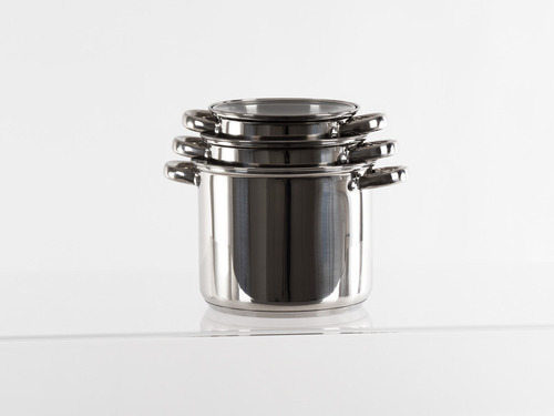 Set de casseroles de camping avec couvercle en verre, acier inoxydable, 6 pièces