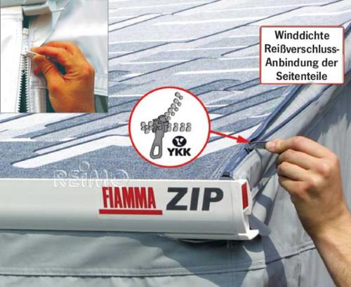 Fiamma Zip L 4,50 - Komplette Seitenwandmarkise als Vorzelt im Set |  Markisenvorzelt Fiamma | Markise Wohnwagen, Markise Wohnmobil |  Camping-Shop | Reimo Shop
