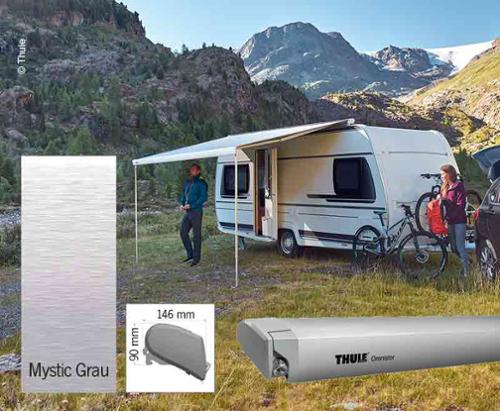 Store de toit Omnistor 6300 anodisé 4m, gris mystique