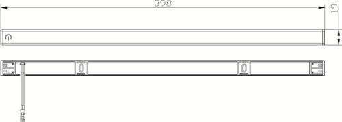 Lampada di linea a LED 40cm, 12V / 5 Watt, Alluminio