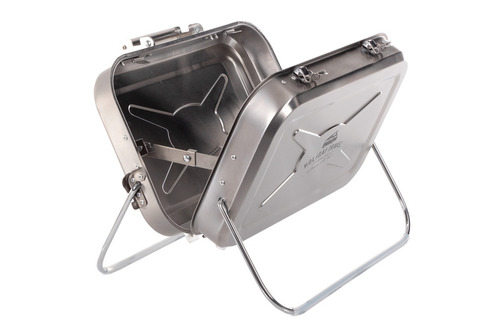 Maleta de acero inoxidable con parrilla de gas