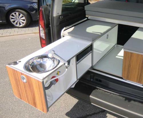 VW Caddy KR+LR keukenbox Actief klaar voor gebruik