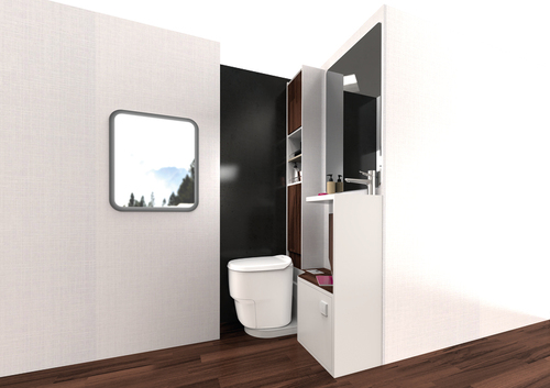 Clesana C1 - vedetön käymälä L-sovittimella varustettuna