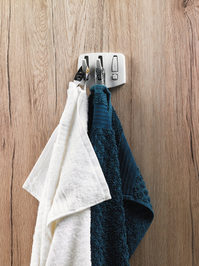 Foldingskrog med 3 foldbare kroge, lysegrå