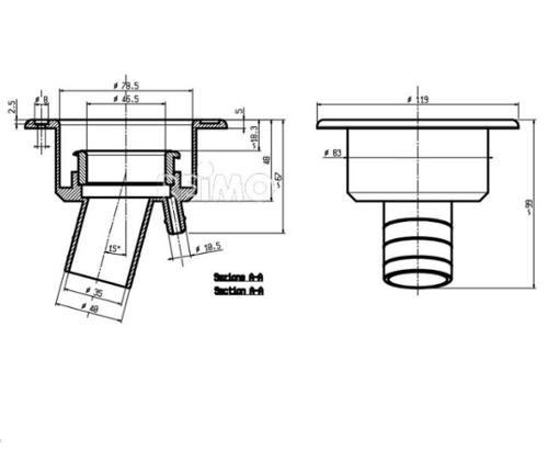 Füllstutzen 40mm, schwarz