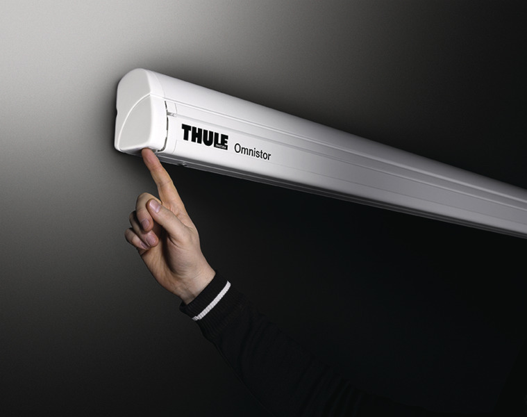 Thule Omnistor 2000 Wandmarkise, Alaska Grau, Gehäusefarbe weiß, 260cm