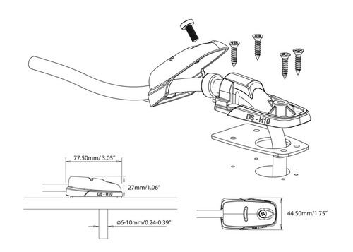 Dachdurchführ. 6-10mm sch