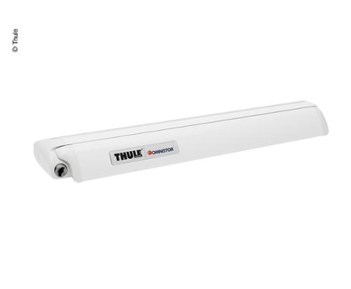 Markisen-Set 6300 3,75m Myst.Grau, Gehäuse weiß, Kappen: weiß