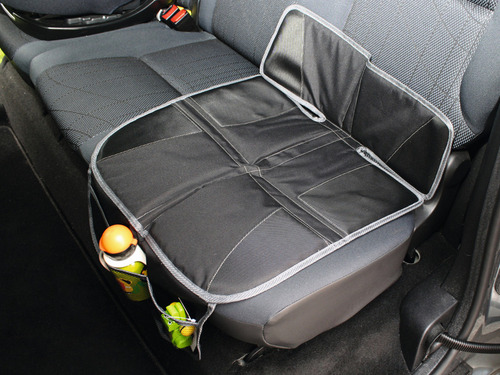 Seat cover with organizer, black