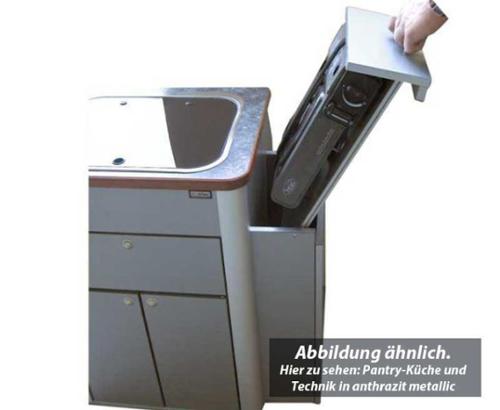 VW T6, VW T5 Multivan kitchen pod gloss silver (Weekender / California Beach)