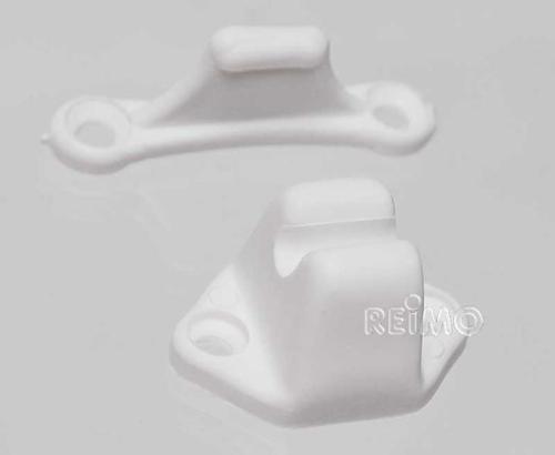 2x White Plastic Door Holder Stops For Caravan, Motorhome, Boat – 4x5x3cm