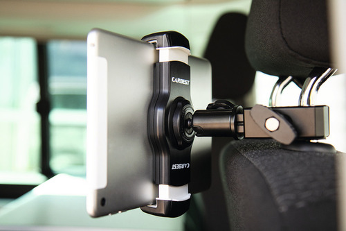 Universal iPad/cell phone holder for headrest, bicycle, etc.