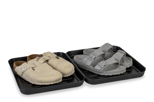 Schuhabtropfschalen, 2er Set - Schwarz