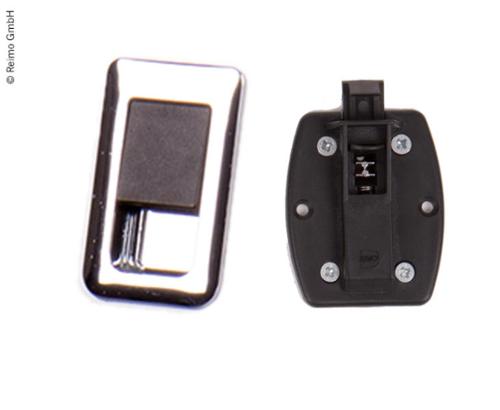 Ukse lukk 36x59mm kroom/must ukse paksus 12-18mm