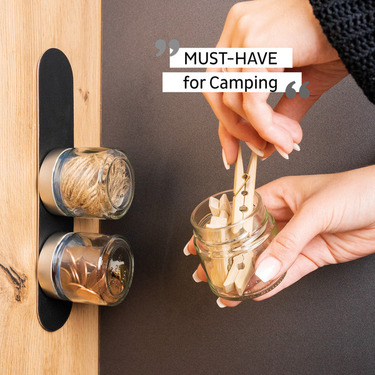 Feinkost-Magnetgläser BLACK & CLASSY - 125 ml