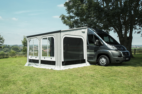 Thule Panorama Markisenvorzelt - Schwarz / Grau / Weiß - Für Omnistor 8000 - Verschieden Größen