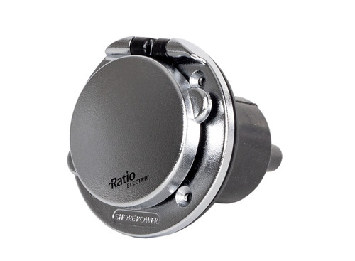 CEE-indbygget stikkontakt - Sølvfarvet plastikhus