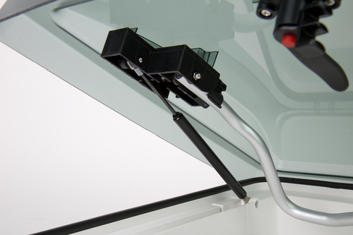 40x40 Dauchhaube dunkel getönt mit Nachtverriegelung