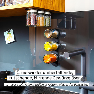 Feinkost-Magnetgläser BLACK & CLASSY - 192 ml