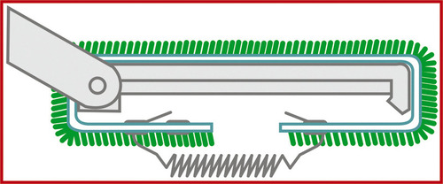 Dørmåtte til trin, farve: grøn