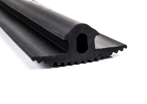 Abdeckprofil geriffelt - 2 m Länge - Schwarz
