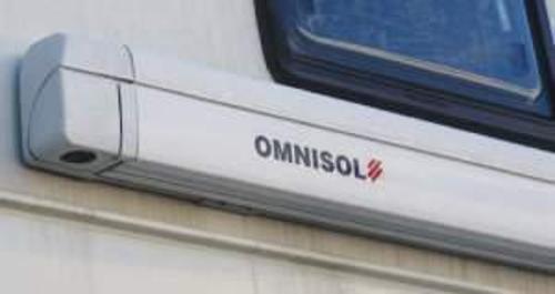 Auvent Omnistor 8000 avec moteur blanc, tissu 5m Mystic Grey