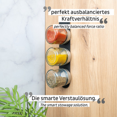 Feinkost-Magnetgläser BLACK & CLASSY - 125 ml