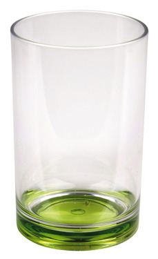 Verres en plastique à fond coloré, 350 ml, lot de 2 : citron vert + essence