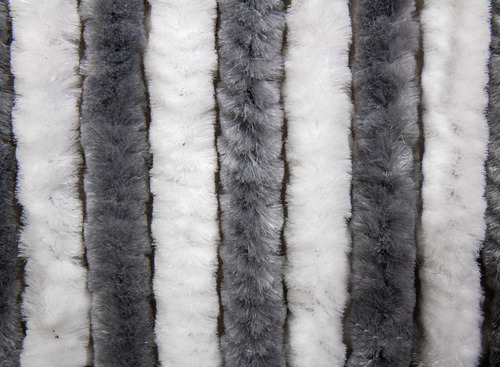 Flauschvorh.56x185gra/wei