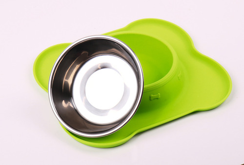 Gamelle pour chien en acier inoxydable FRIDA avec base en silicone