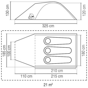 Zelt DARWIN 3 BLACKOUT