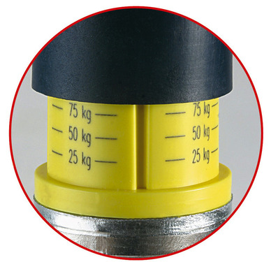 Stützrad mit Waage und Stützlastanzeige