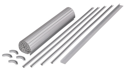 Rollladentür-Komplettset - Silber