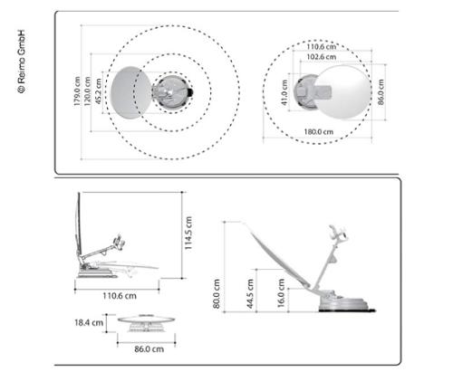 Multi Sat-Anlage X85 Single, 85 cm Spiegel