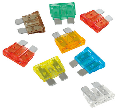 Lamellar fuses - Various current strengths - Set of 80