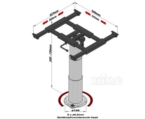 1-Säulenhubtisch355-730mm