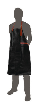 HOLIDAY TRAVEL Grillschürze, schwarz, Leder