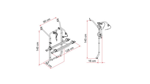 Bærcykel til VW T5 med bagklap - sølv