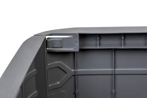 Klapptoilette L grau/schw